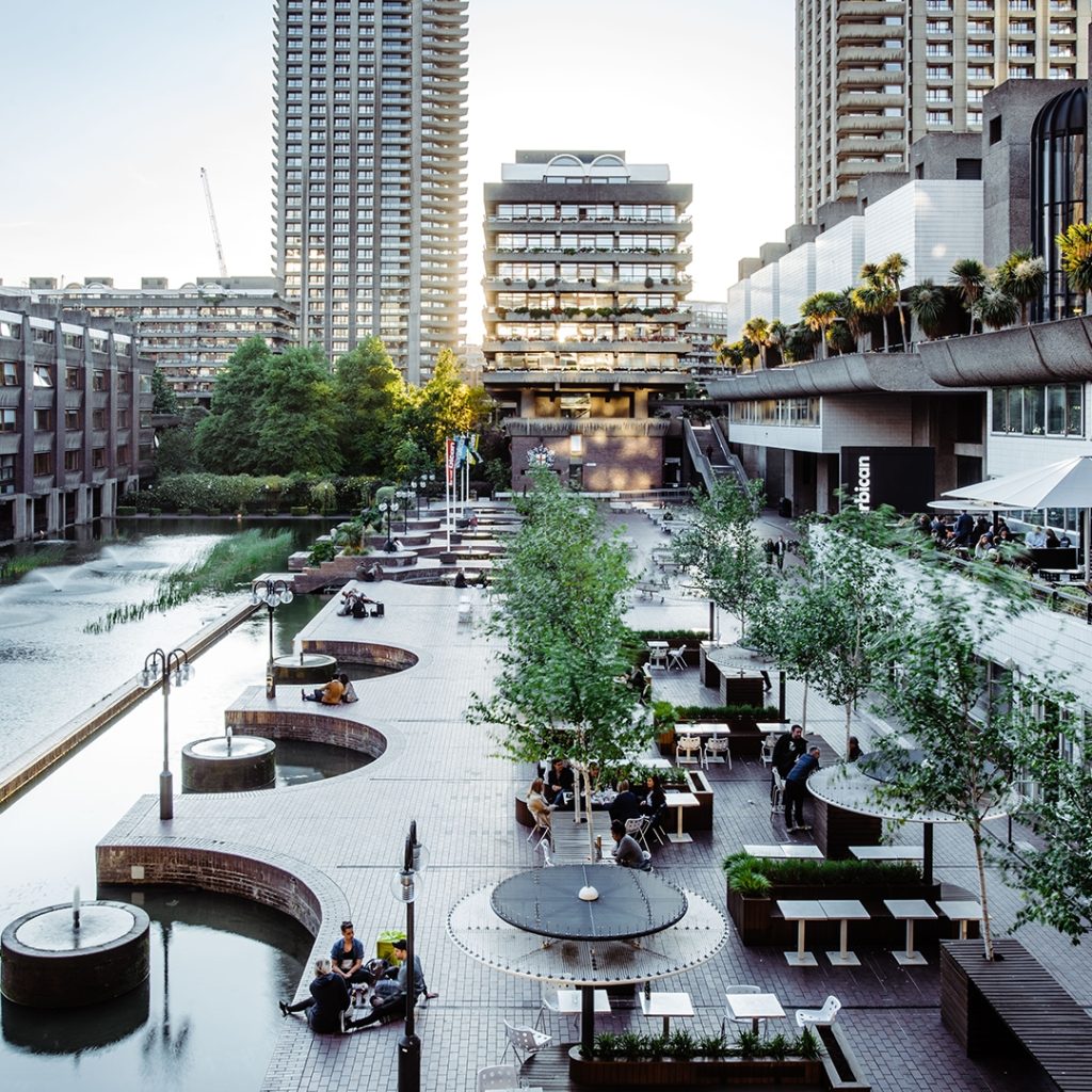 Courtyard in the centre of the Barbican