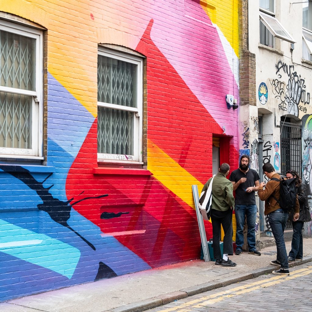 Street art on a wall near Liverpool Street