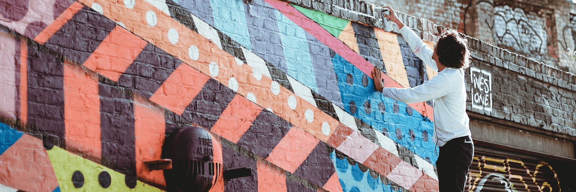 Street art painting near Liverpool Street