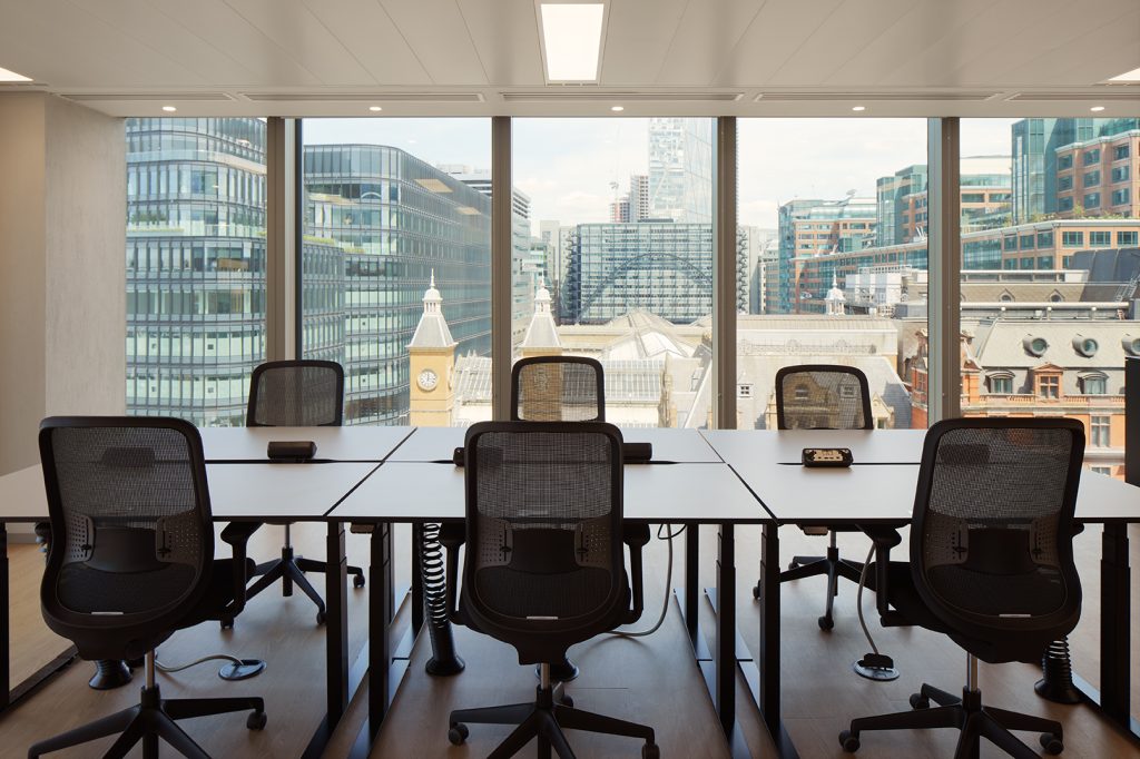 The floor to ceiling windows at Myo Liverpool Street.