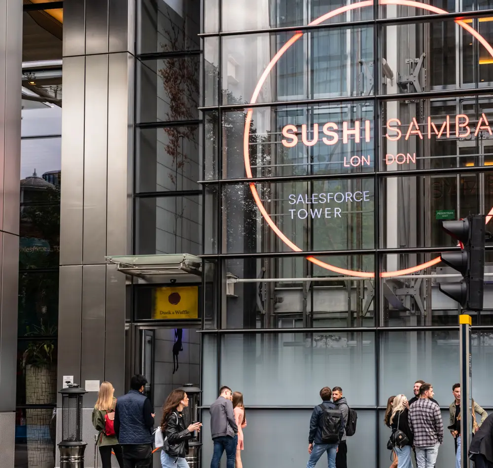 Sushi Samba restaurant in the Salesforce Tower.