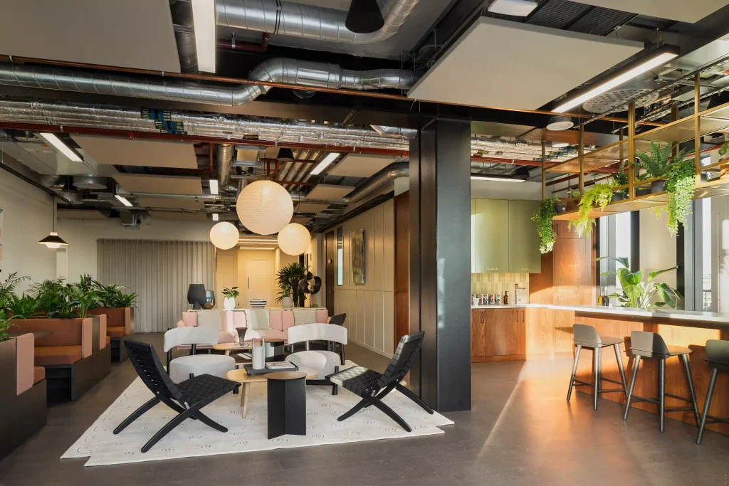 Comfortable seating and good lighting at Myo Bankside.