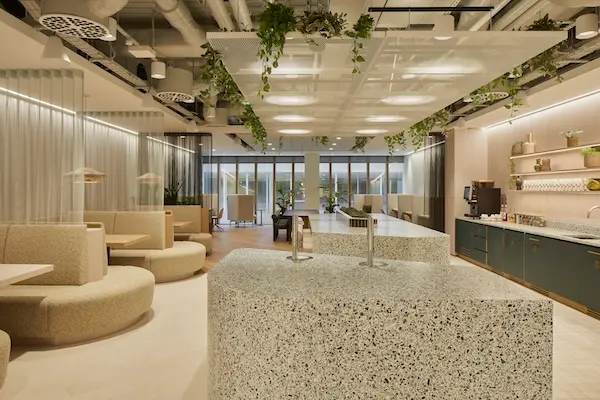The kitchen and seating area at Myo St Paul's.
