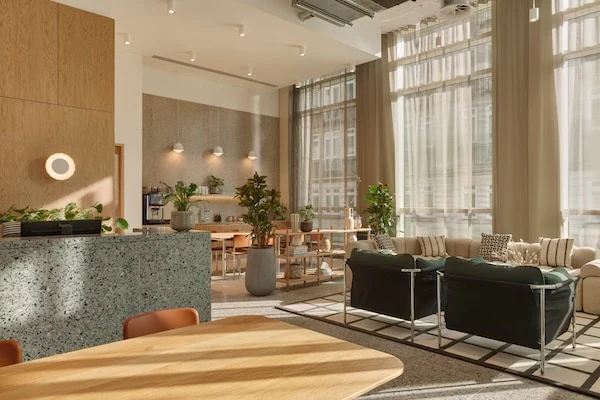 Soft furnishings and lounge furniture at Myo New Street Square.