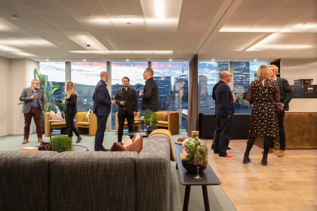 A professional networking event at one of MYO's offices.