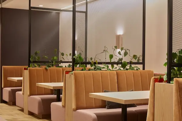 Greenery and soft furnishings at Myo St Paul's.