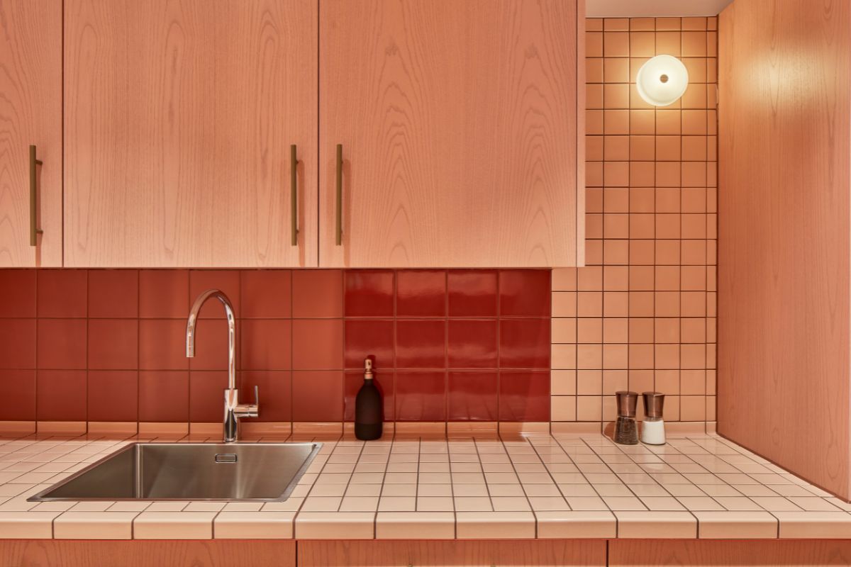 A sink against some red tiles at MYO St Paul's