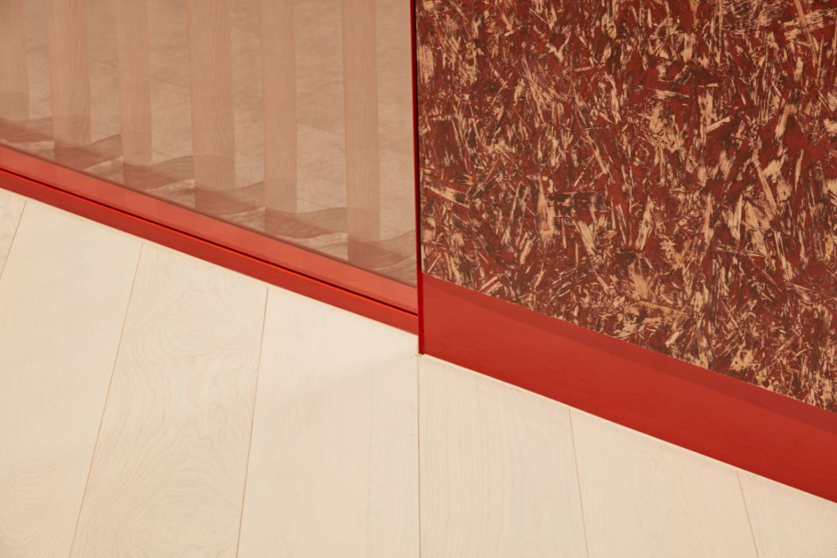 The floor and red walls at MYO St Paul's